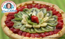 Tarte vitaminée kiwi-fraises-bananes Tarte vitaminée kiwi-fraises-bananes